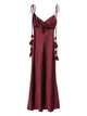Self-Portrait Satin Flower Midi Dress