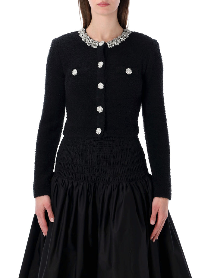 Self-Portrait Self-Portrait Black Crystal Trim Cardigan