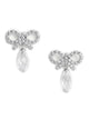Self-Portrait Bow Crystal Droplet Earrings