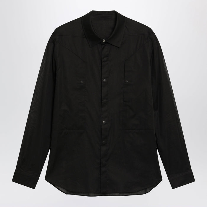 Rick Owens Lightweight Black Cotton Shirt