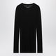 Rick Owens Black Rib Ls Viscose T-Shirt