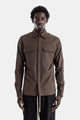 Rick Owens Chemise De Travail À Manches Longues Work Shirt Marron Dark Dust