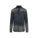 Rick Owens Fogpocket Shirt In Grey Degradé Denim