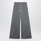 Rick Owens Wide Bela Trousers In Grey Cotton