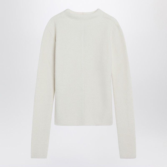 Rick Owens  White Ribbed Alpaca Blend Sweater