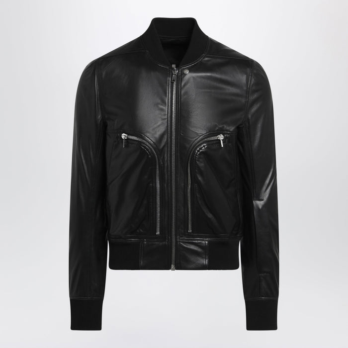 Rick Owens Black Bauhaus Flight Leather Jacket