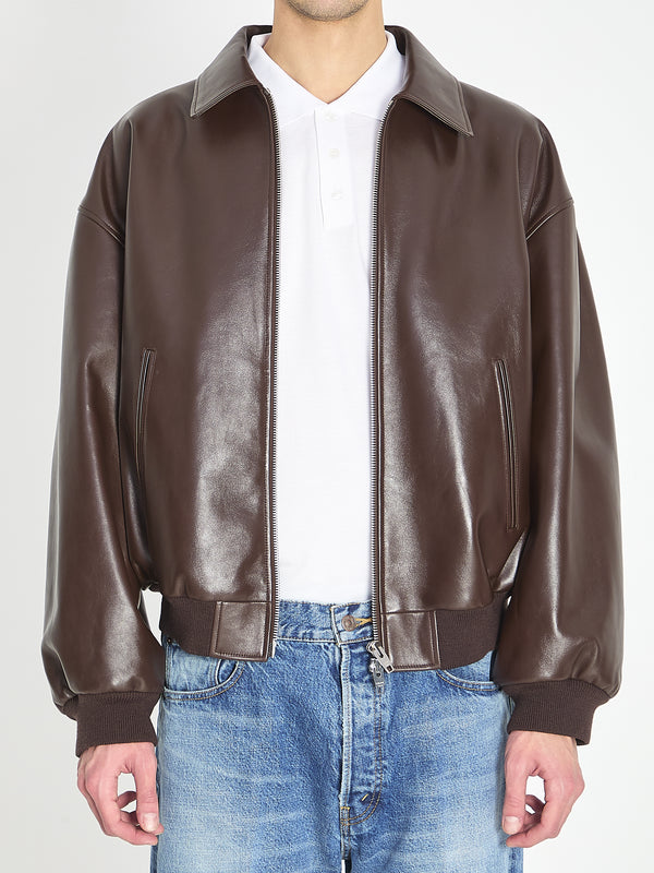 Celine Dark Brown Teddy Calf Leather Jacket