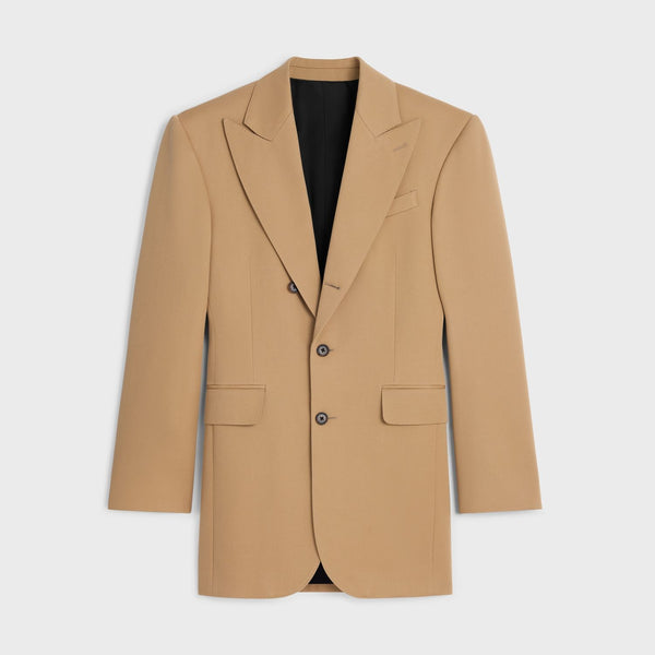 Celine Beige Colonne Wool Jacket