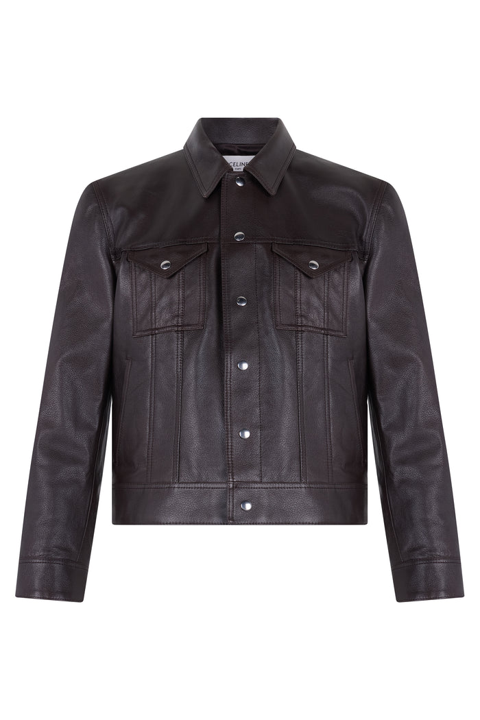 Celine Trucker Jacket In Leather