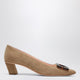 Roger Vivier  Belle Vivier Tobacco Suede Décolletté