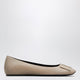 Roger Vivier Beige Trompette Ballerinas In Leather