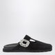 Roger Vivier Black Suede Mule Slidy Viv'