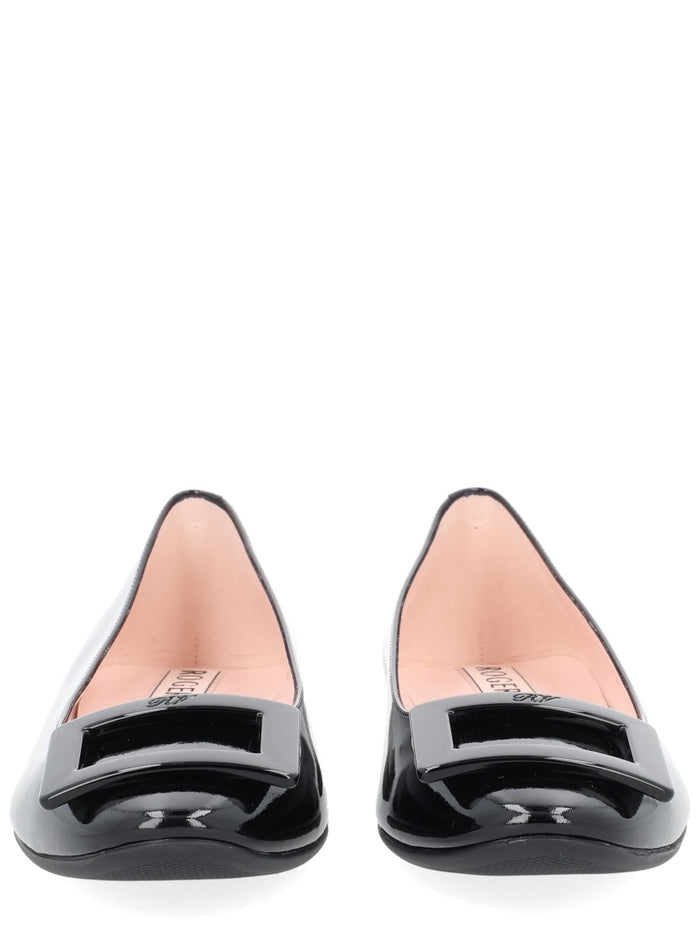 Roger Vivier Black Calfskin Flats