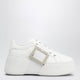 Roger Vivier Viv' Skate Sneakers In White Leather