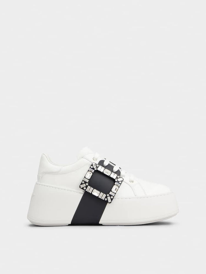Roger Vivier Viv Skate Sneaker High Sole White