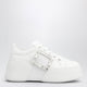 Roger Vivier Viv' Skate Sneakers In White Leather
