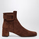 Roger Vivier Très Vivier Ankle Boots In Brown Suede