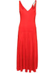 Lanvin Sleeveless A-Line Red Midi Dress