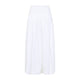 Lanvin White Basque Cotton Midi Skirt