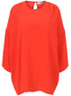 Lanvin Red Silk Round Neck Top