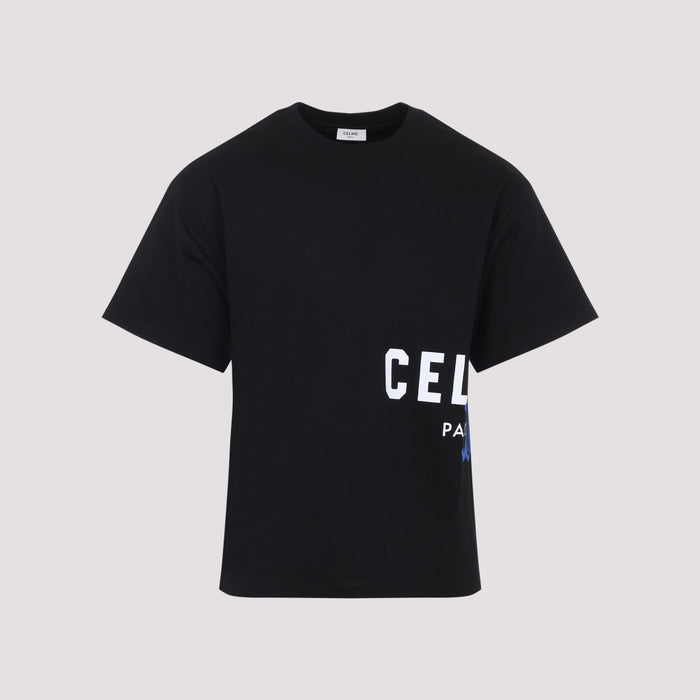 Celine Black Relaxed Cotton T-Shirt