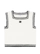 Celine Triomphe Crochet-Knit Top
