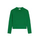 Celine Twinset Green Cashmere Crewneck Sweater