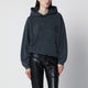 Anine Bing Black Washed Hoodie With Distressing