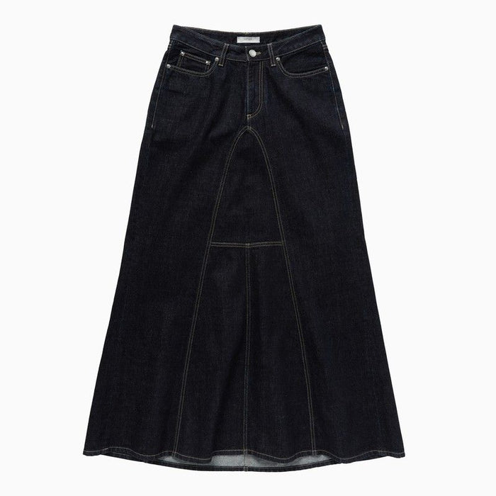 1989 Studio  Long Denim Skirt Dark Blue