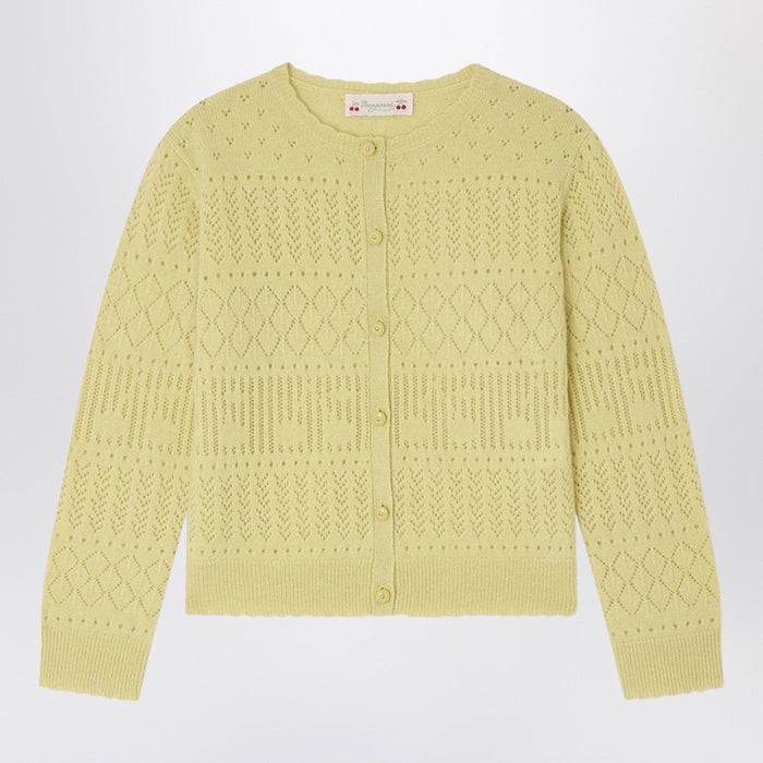 Bonpoint Enza Light Green Cashmere Cardigan