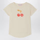 Bonpoint Aada Écru T-Shirt With Cherry Print
