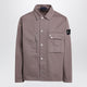 Stone Island Purple/Grey Cotton Shirt Jacket