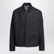 Stone Island Coach Jacket With Pockets In Raw Indigo Denim Cotton In Blue