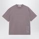 Stone Island Greypurple Tshirt With Garment Dyed Graphics Print