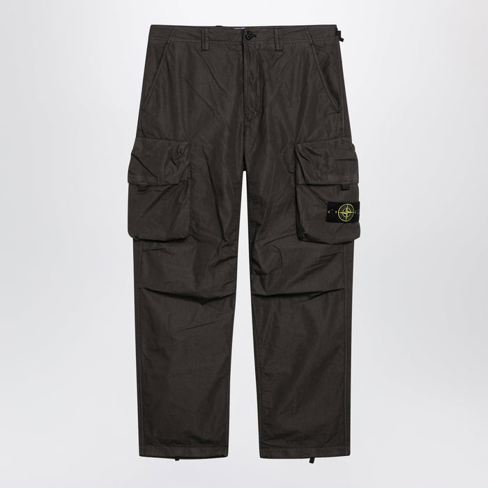 Stone Island Grey Cotton Cargo Trousers