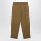 Stone Island Ghost Garmentdyed Cotton And Linen Cargo Trousers Beige