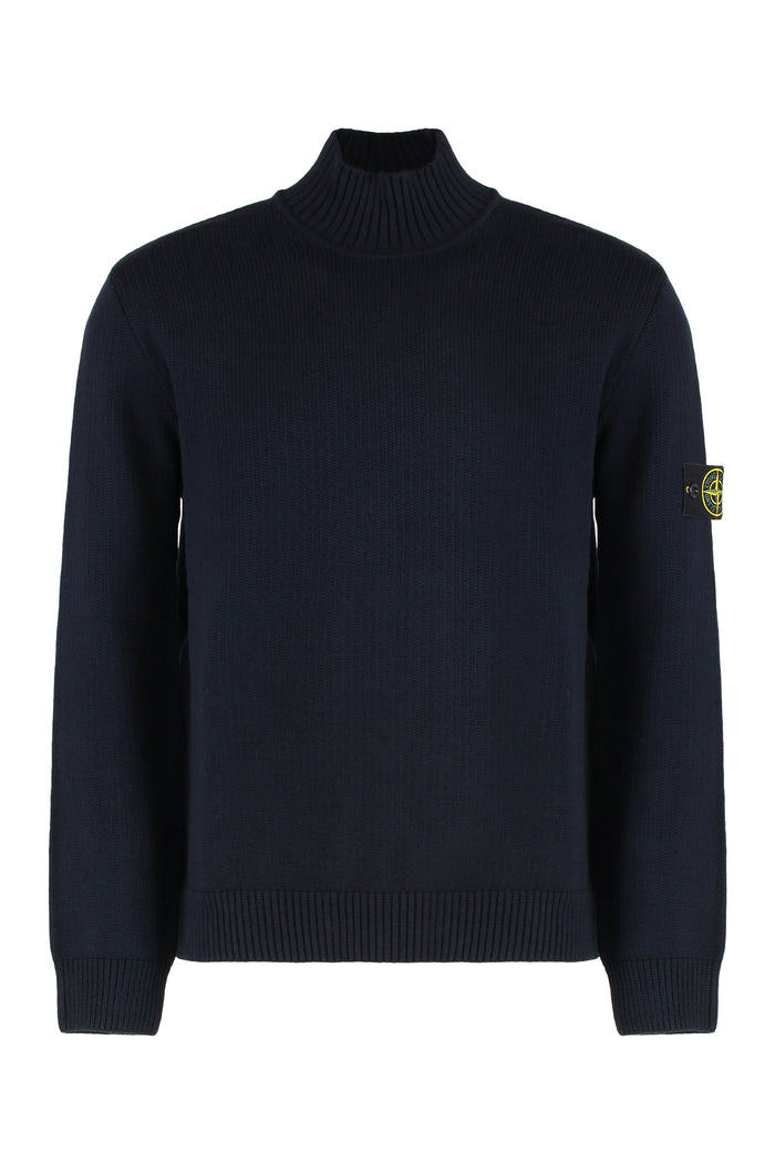 Stone Island Turtleneck Sweater In Cotton