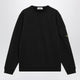 Stone Island Black Cotton Crewneck Sweatshirt