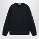 Stone Island Navy Blue Crewneck Sweatshirt In Cotton