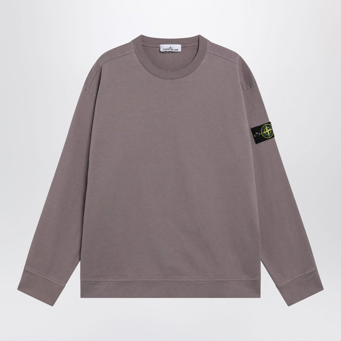 Stone Island Oversized Greypurple Cotton Sweatshirt