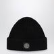 Stone Island Navy Wool Beanie With Compass Patch