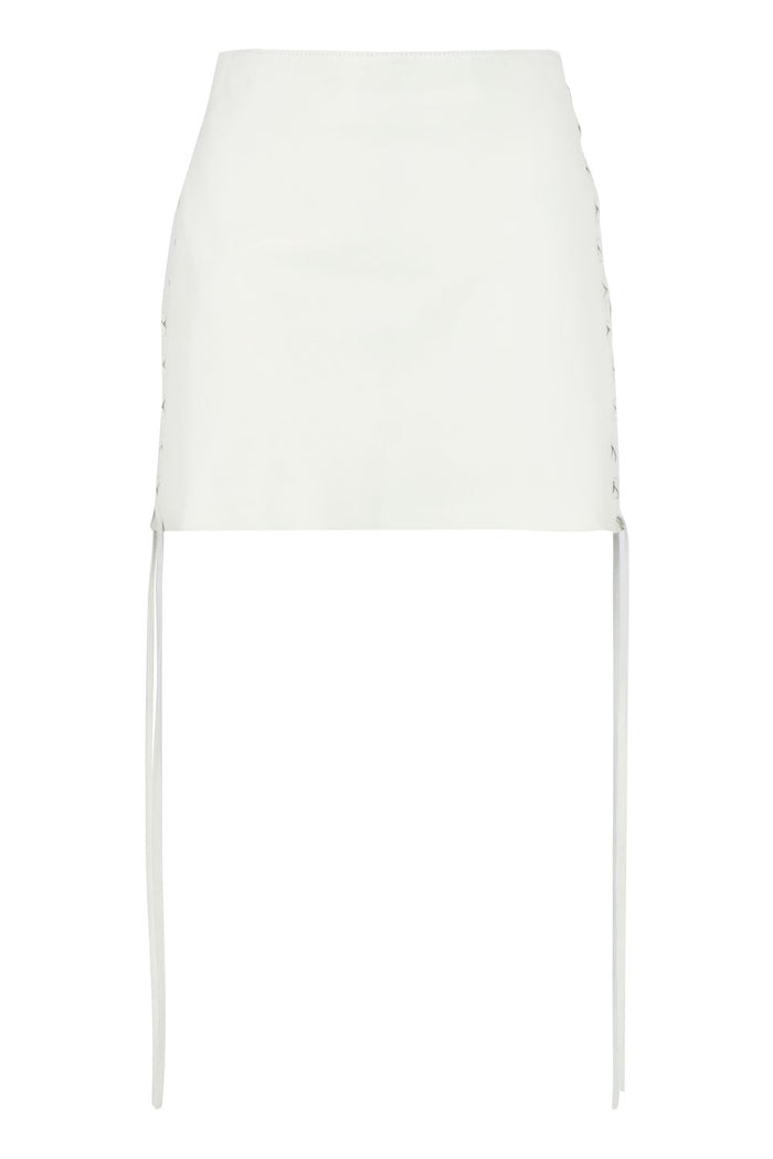 Salvatore Santoro Leather Mini Skirt