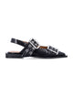 Ganni Feminine Buckle  Faux Leather Slingback Pumps