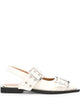 Ganni White Recycled Polyester Flat