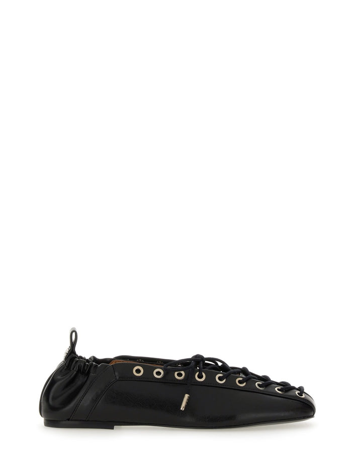 Ganni Eyelets Ballerina Flat Shoes