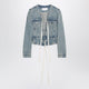 Maison Margiela Light Blue Cotton Denim Jacket With V-Neck