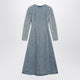 Maison Margiela Cupshoulder Denim Midi Dress In Ice Blue