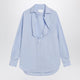 Maison Margiela Light Blue Blouse With Folded Collar