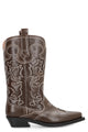Ganni Leather Ankle Boots