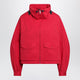 Loewe Cropped Cotton And Silk Gabardine Jacket In Red